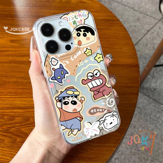 เคสคู่แฟน เคสไอโฟน13 สำหรับ IPhone 17 16 11 13 12 15 14 Pro Max X XR XS Max 8 Plus SE เคส ชินจัง TPU โปร่งใส เคสโทรศัพท์
