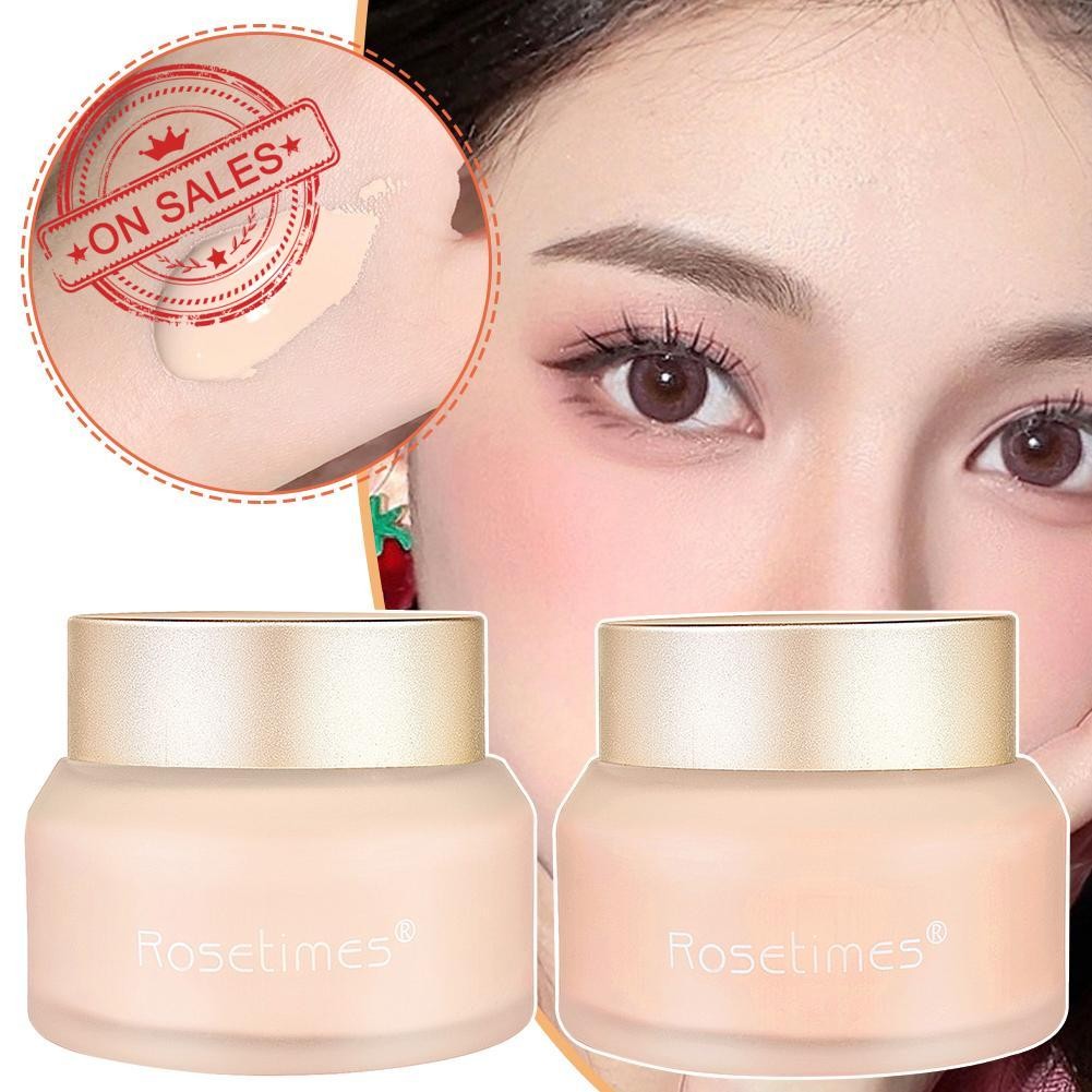Rosetimes Softening Foundation ครีมกันน้ําเหงื่อแต่งหน้า Moisturizing Foundation คอนซีลเลอร์ I6D2