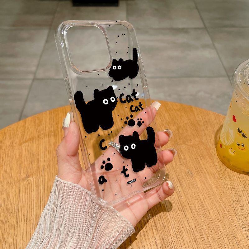 🍄SUN🍄เคสใสขอบแข็งใสบางเฉียบสูงสำหรับมือถือไอโฟน 11 12 13 14 15 16 PRO MAX XR XSMAX 7/8PLUS XS 14 15 16 PLUS #073