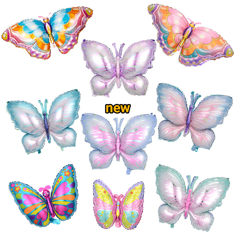 บอลลูนฟิล์มอลูมิเนียมผีเสื้อขนาดใหญ่ฮีเลียมธีมฤดูใบไม้ผลิแมลงรูปร่างบอลลูน - รูปที่ 5