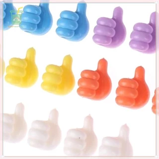 [สี] 20pcs ตะขอนิ้วมือ ตะขอติดผนัง อเนกประสงค์ เกลียวถนอมสายชาร์จ ที่แขวนสายไฟ เก็บสายไฟติดผนัง