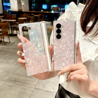 Slim Shell รูปแบบบานพับแม่เหล็กเคสโทรศัพท์สําหรับ Samsung Galaxy Z พับ 8 ultra 7 6 Z พับ 5 Z พับ 4 พับ 7 ปกแข็ง