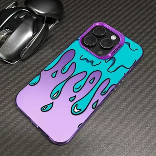 เคสโทรศัพท์ลายหยดน้ำสีฟ้า, เหมาะสำหรับ iPhone 17 11 12 13 15, ProMax, IP16Pro เคสซิลิโคนป้องกันกันกระแทกขั้นสูง, ทันสมัย