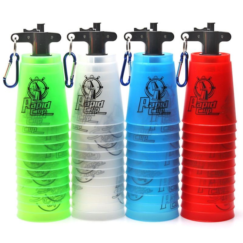 Shengshou Quick Stacking Cup Flying Stacking Cup จานรองถ้วยการแข่งขันเฉพาะเด็กอนุบาลนักเรียนชั้นประถ