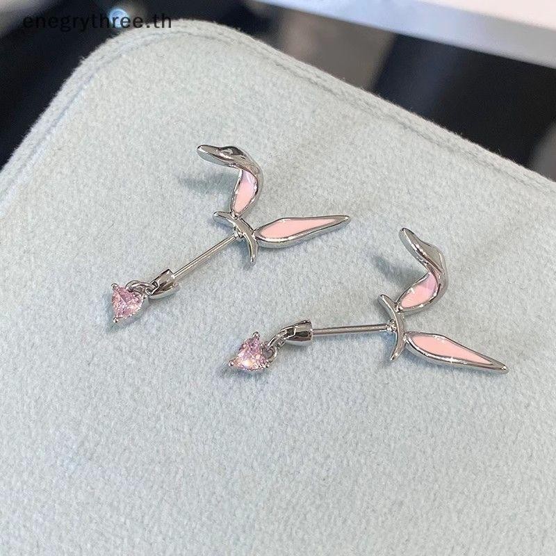 ไทย & แฟชั่น 1ชิ้น 'หูรูปแฟลชเพทายหัวใจข้ามจี้หูกระดูกเล็บต่างหูสําหรับผู้หญิงอินเทรนด์ร่างกายเจาะอุปกรณ์เสริม. - รูปที่ 5