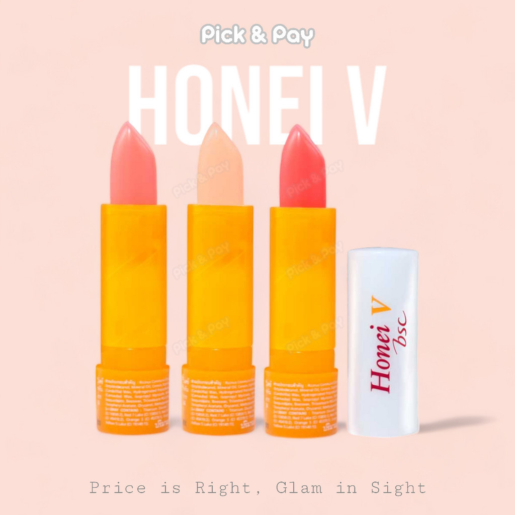 Honei V BSC ฮันนี่ วี ยูวี ซอฟเทอร์ ลิปแคร์ ลิปมัน UV Softer Lip Care 3 กรัม