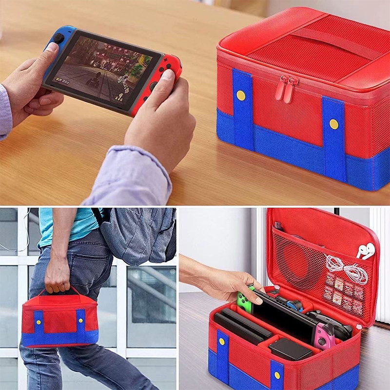 ขนาดใหญ่กระเป๋าถือป้องกันสําหรับสวิทช์กระเป๋าเดินทางสําหรับ Nintendo Switch Oled คอนโซล Pro Controller สําหรับอุปกรณ์เสริมสวิทช์