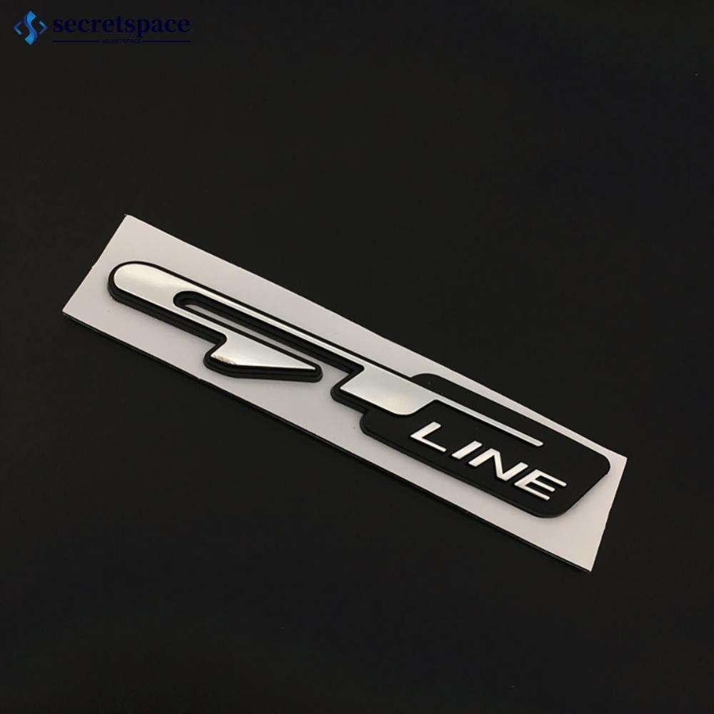 Secretspace 3D Chrome รถสติกเกอร์ป้ายสัญลักษณ์รูปลอกตัวอักษร GT Line โลโก้สําหรับ Kia Ceed Picanto K5 Stonic Optima Sportage GT Line อุปกรณ์เสริม E2T8