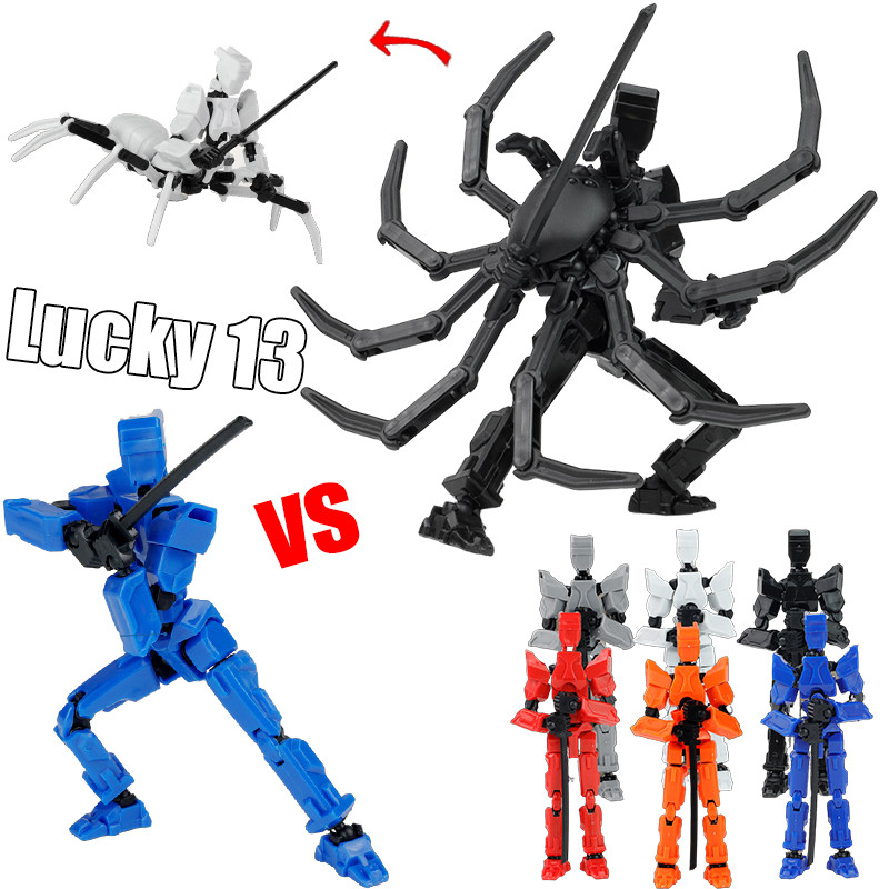 Action Figure Lucky 13 การพิมพ์ 3D Spider-man Dummy 13 Multi-joint ชุดประกอบของเล่น