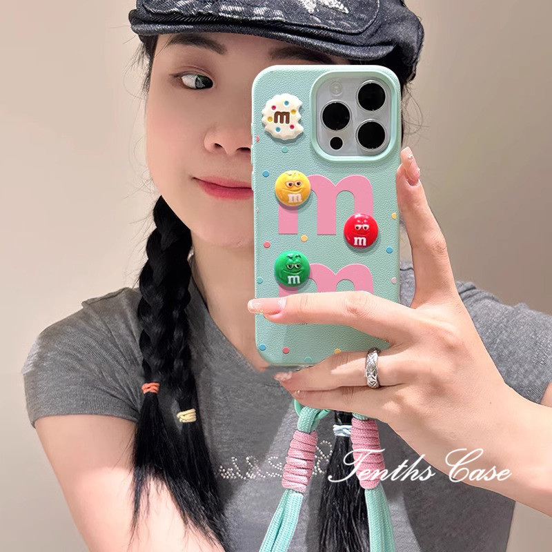 ใช้งานร่วมกับสําหรับiphone 16 15 11 12 13 14 Pro Max Xr X Xs Max 7 8 Plus SE 2020 3D MMถั่วช็อกโกแลตหนังนุ่มเคสโทรศัพท์