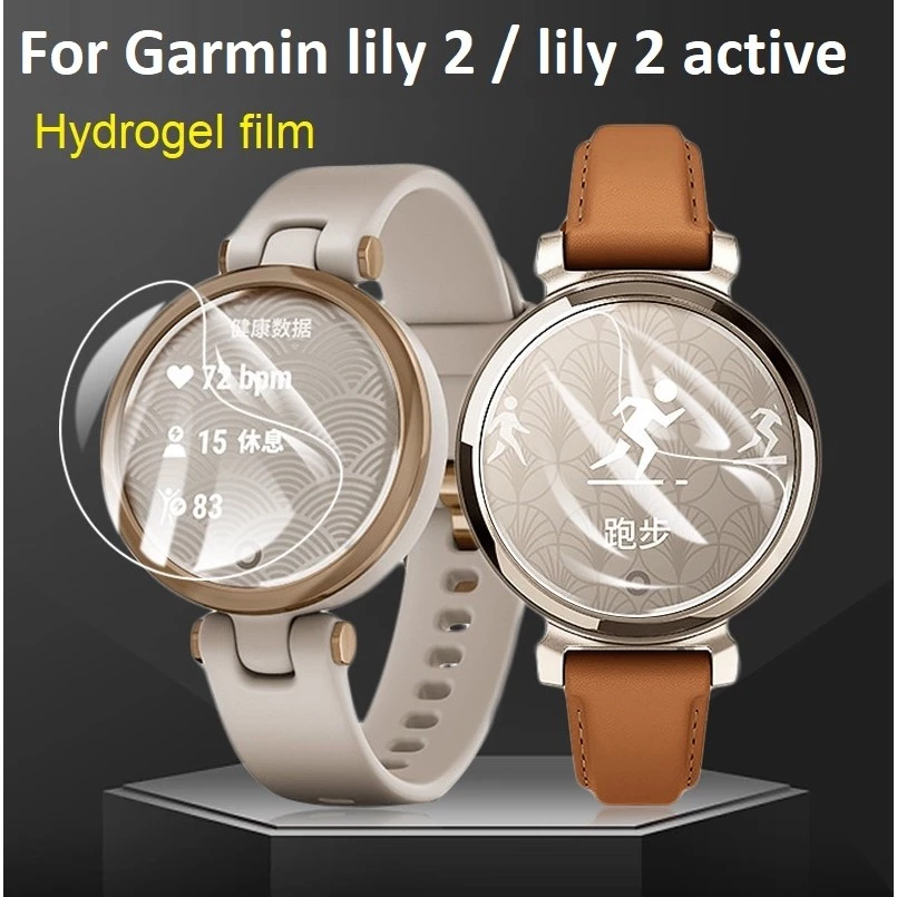 For Garmin Lily 2 active ฟิล์ม garmin lily 2 ฟิล์มไฮโดรเจลใส HD กันรอยหน้าจอ สําหรับ lily 2 Hydrogel Film For Garmin 2 Film HD Clear 2 Screen Protector Explosion-proof Film Protective 2 Active ฟิล์ม