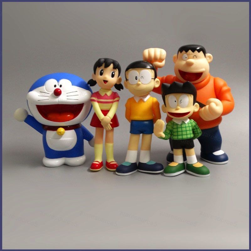 Lg 5pcs Doraemon Action Figure Shizuka Minamoto Nobita Nobi Honekawa Suneo Big G ตุ๊กตาของเล่น