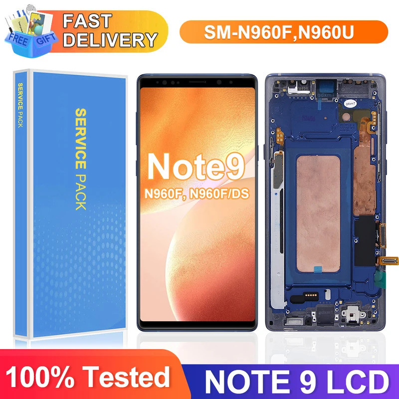 หมายเหตุ 9 N960F N960F/DS TFT หน้าจอสําหรับ Samsung Galaxy Note9 จอแสดงผล Lcd หน้าจอสัมผัสดิจิตอลพร้