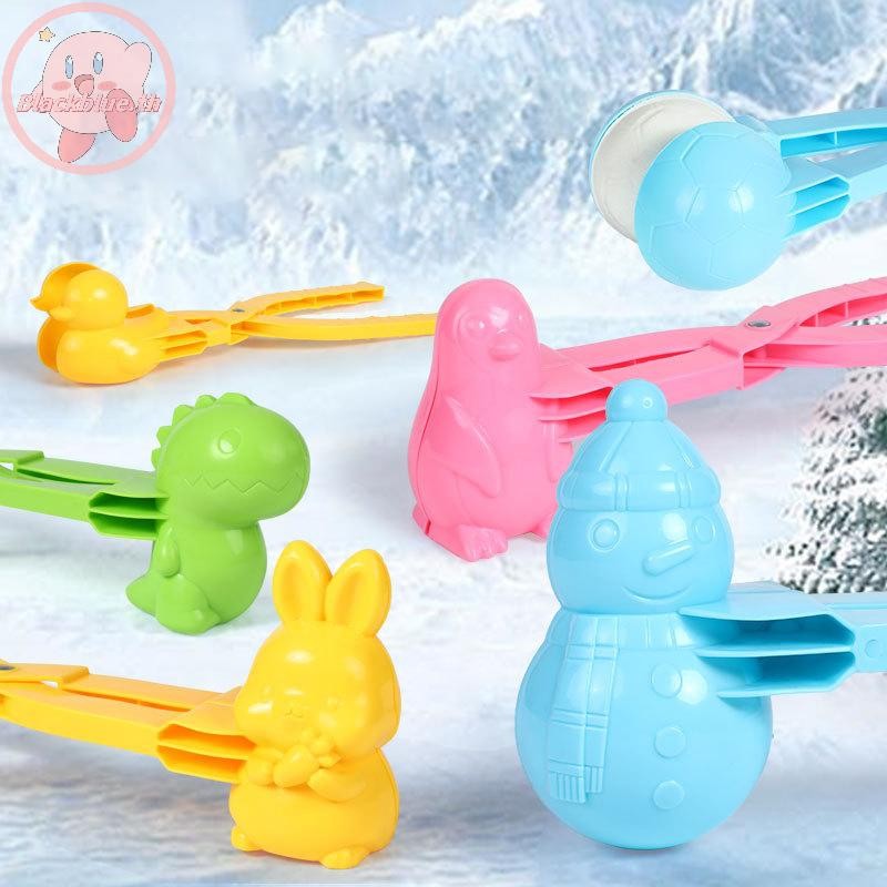 Bblue รูปสัตว์น่ารัก Snowball Maker คลิปเด็กกลางแจ้งพลาสติกฤดูหนาวหิมะทรายแม่พิมพ์เครื่องมือสําหรับ Snowball Fight ของเล่นกีฬากลางแจ้ง.