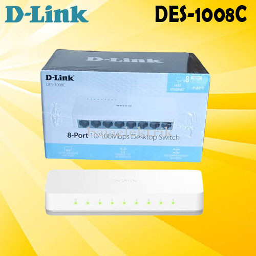 DLINK SWITCH HUB 8PORT DES-1008C