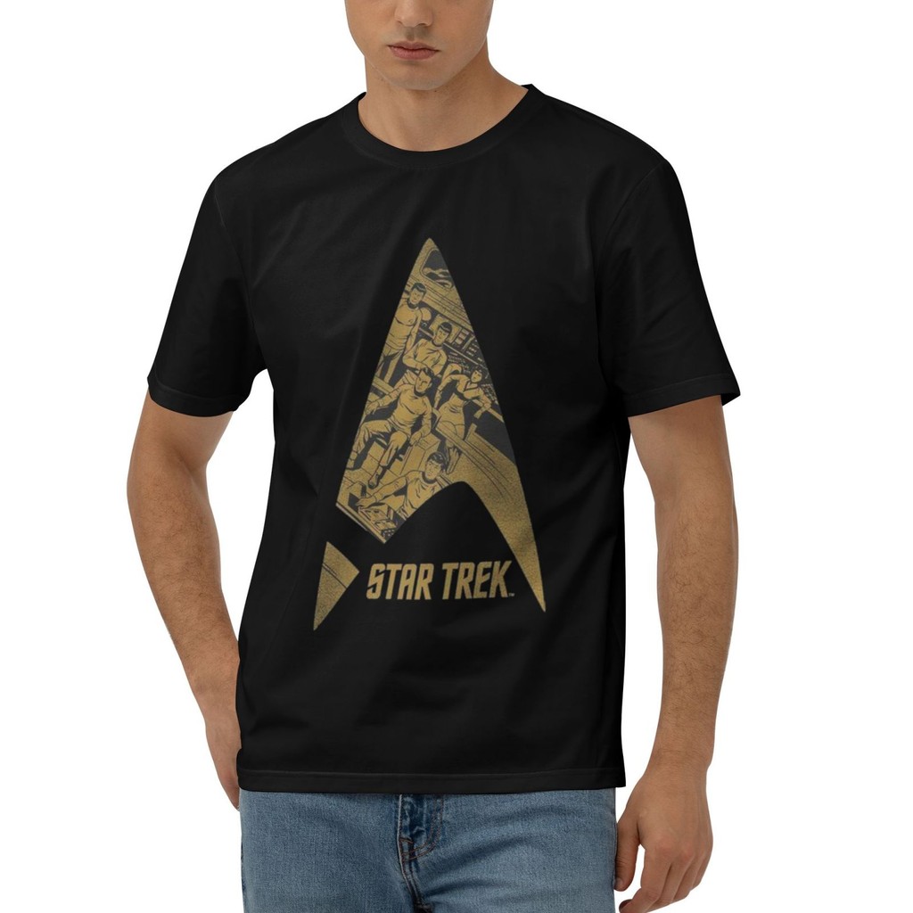 เสื้อยืดผ้าฝ้าย Star Trek Animated Star Fleet Emblem