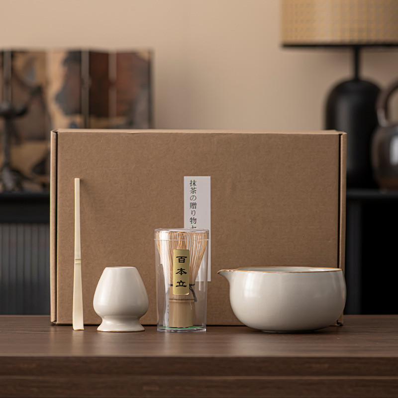 Matcha Tea Ceremony Tools หม้อชา Baibenli ยืนชามชาใช้ในครัวเรือนชุดอุปกรณ์ชงชาสมัยราชวงศ์ซ่งชุดหม้อชาความรู้สึกหนัก cwkq