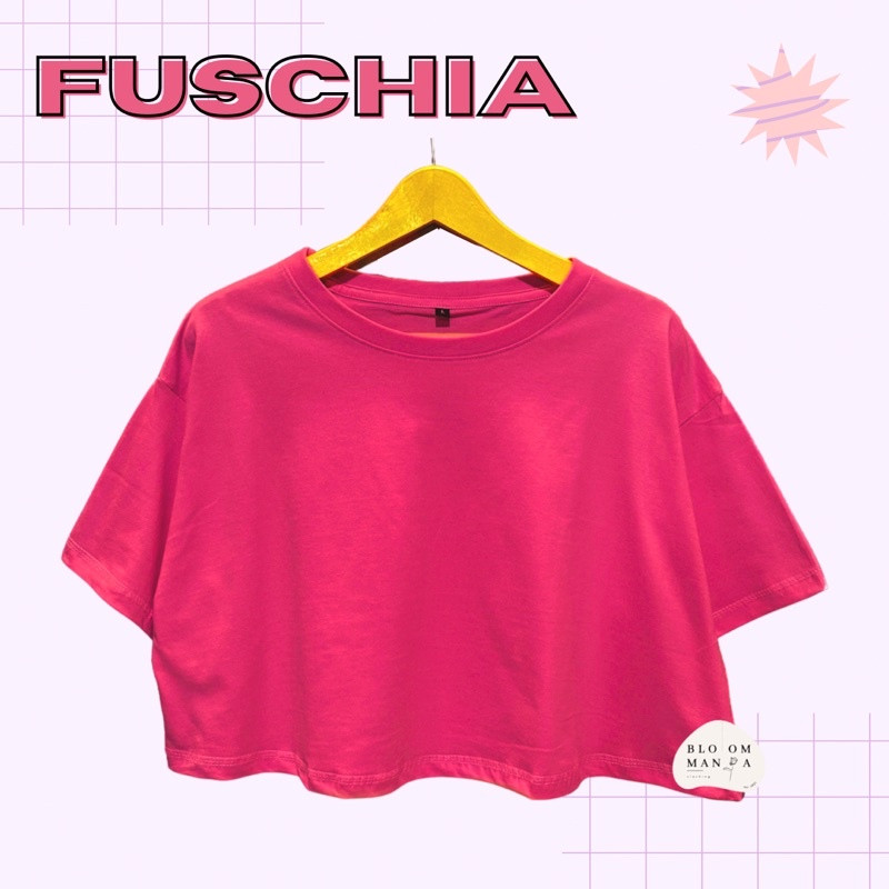 AURA WOMENS PLAIN CROP TOP / PLAIN CROP / ผู้หญิง CROP / COOL OVERSIZE CROP TOP