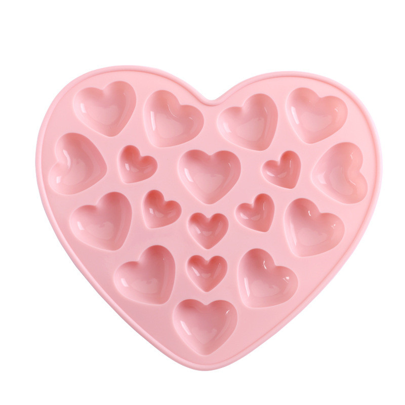 แม่พิมพ์ซิลิโคนหัวใจขนาดใหญ่และขนาดเล็กเหมาะสําหรับการทํา กัมมี่ผลไม้สําหรับเด็กและเครื่องมืออบช็อคโกแลต - รูปที่ 3