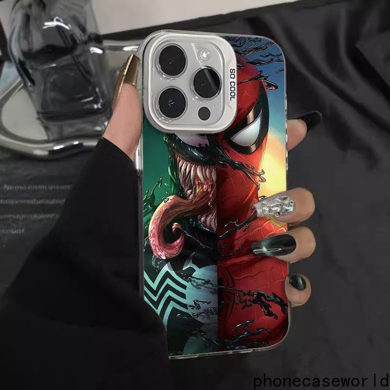 COD เหมาะสำหรับ iPhone11 12 13 14 15 16Pro PROMAX XS XSMAX  Venom vs Spider-Man เคสโทรศัพท์วัสดุด้าน