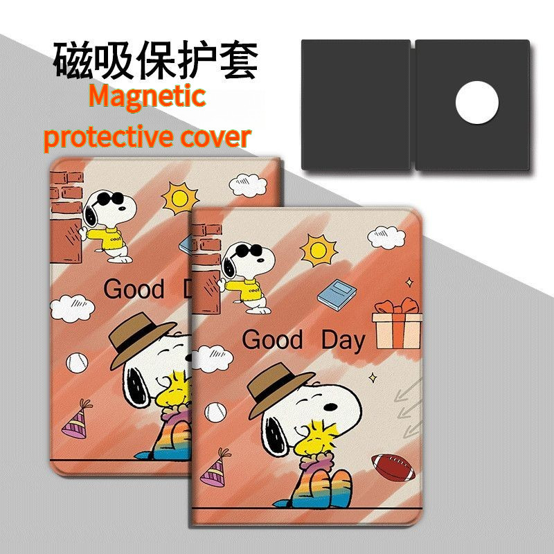 BOOX Go Color7 Gen 2/Go Color7/Go7/Page 7 นิ้ว Sleep Support เคสป้องกันแม่เหล็ก Snoopy [จัดส่งในวันเ