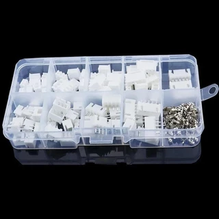 Zhuanke 230 ชิ้น 2.54 มิลลิเมตร Pitch Terminal, XH2.54 ชุดขั้วต่อ Pin, ชายและหญิง 2 P 3 P 4 P 5pin 4 ค่า Terminal Connector Kit
