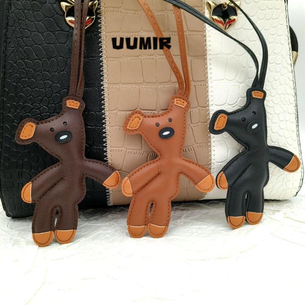 Uumir จี้ห้อยกระเป๋าหมี, พวงกุญแจหนัง PU รูปหมี, การ์ตูนน่ารัก Kawaii ตุ๊กตานุ่มโทรศัพท์ตุ๊กตาจี้กระเป๋า Charms ตกแต่ง