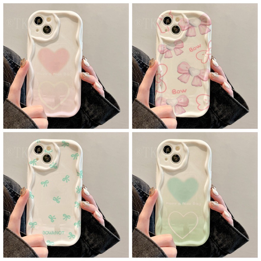 SAMSUNG Gradient Love Heart BownotสําหรับSamsung Galaxy A06 A16 A32 A33 A34 A35 A50 A50S A30S A51 A5