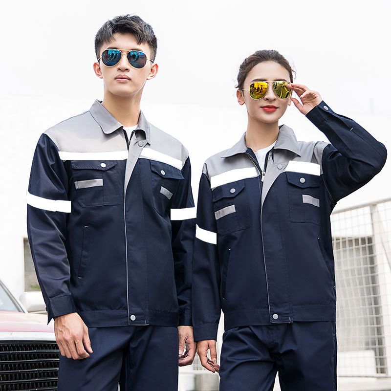 เสื้อช็อปช่าง เสื้อทำงาน ผ้าเวสปอยท์ซิปอก สาบปิดซ่อน แถบสะท้อนแสงหลัง แขน
