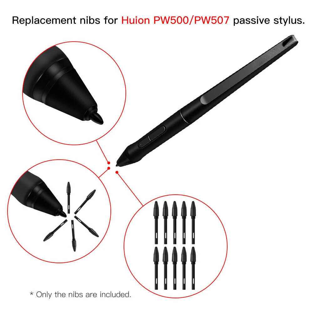สําหรับ HUION ปากกา Nib PN05 เปลี่ยน Nibs สําหรับ Q620M HS611 Kamvas Pro 16/12/13 Kamvas 20 ปากกาดิจ
