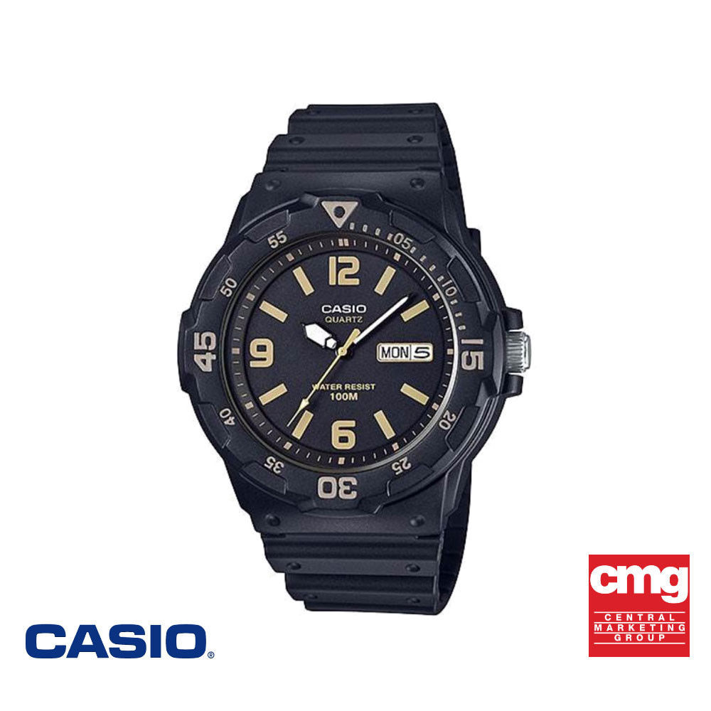 CASIO นาฬิกาข้อมือ CASIO รุ่น MRW-200H-1B3VDF วัสดุเรซิ่น สีดำ