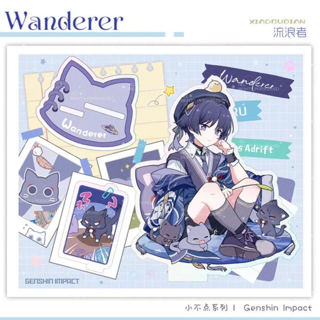 Wanderer ขาตั้งอะคริลิค Yuanshen รูปจอแสดงผลอะนิเมะสินค้าคอลเลกชันตกแต่งโต๊ะเครื่องประดับ Accesorios