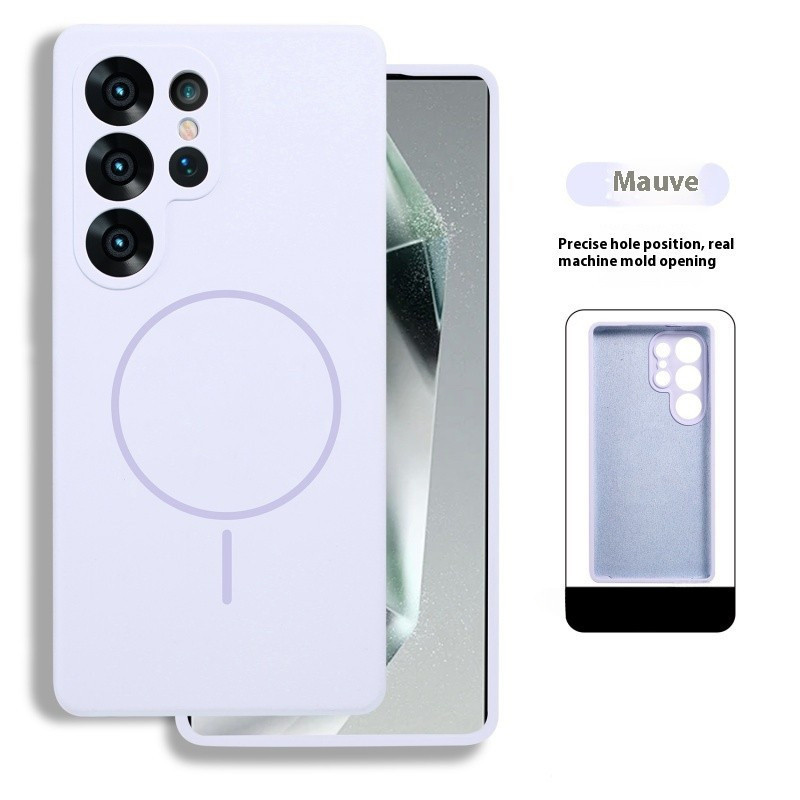 SAMSUNG หรูหราสีลูกกวาดอย่างเป็นทางการซิลิโคนเหลวเคสโทรศัพท์แม่เหล็กสําหรับsamsung S25 Ultra S25 Plus S24 S23 Ultra Plusไร้สายชาร์จมือรู้สึกกันกระแทกนุ่มปกหลัง