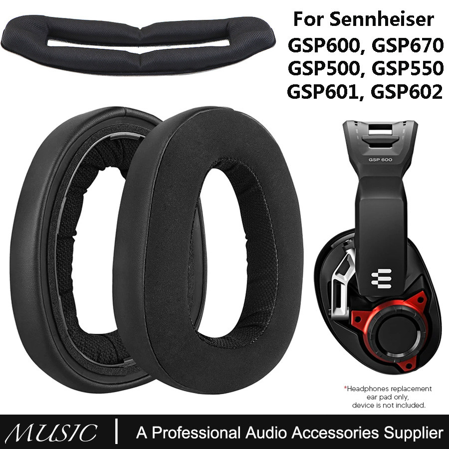 Gsp 670, GSP 600, GSP 500 แผ่นรองหูฟังสําหรับ Sennheiser GSP600, GSP 670, GSP500, GSP550, GSP601, GS