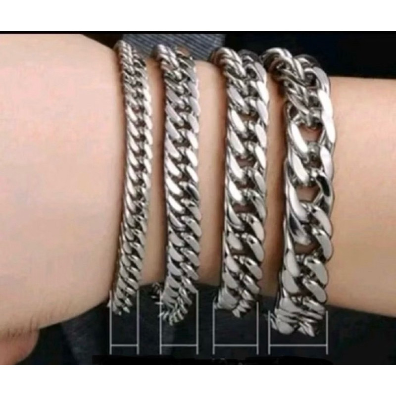 DABEL CHAIN รุ่นผู้ชาย BRACELET READY TO CHOOSE BRACELET WIDTH 3MM 5MM 7MM 8MM 9MM 11MM