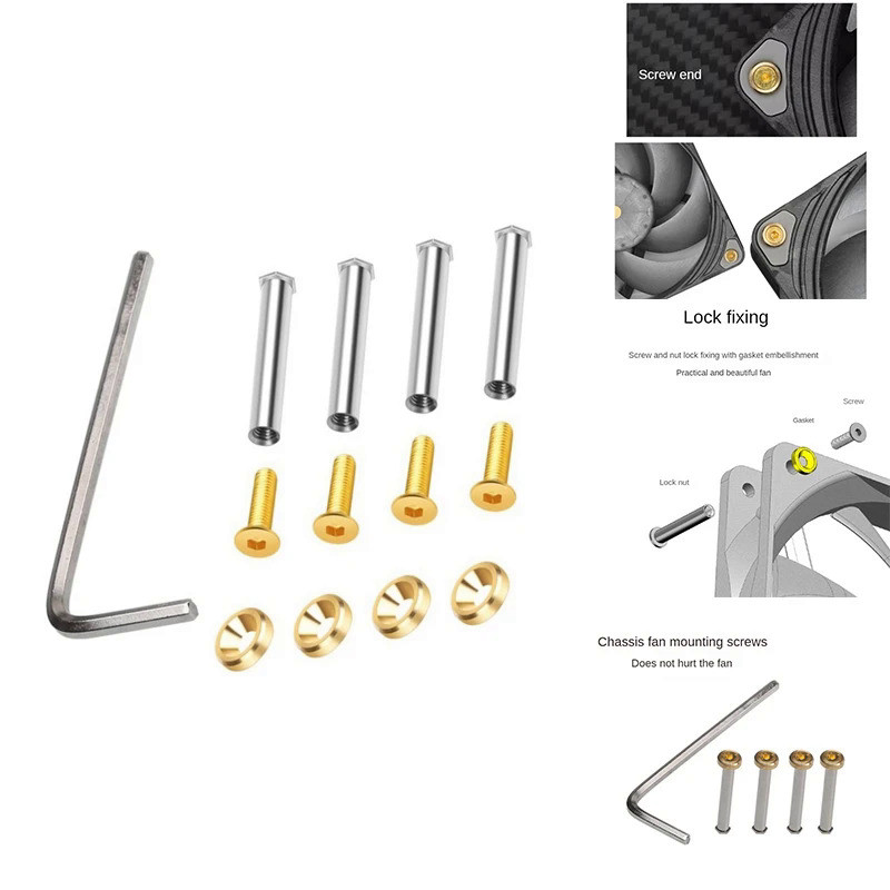 Exquisite Screw For 80Mm 90Mm 120Mm 140Mm Computer PC Gamer 25Mm Thickness Case Cooling RGB Fan DIY 