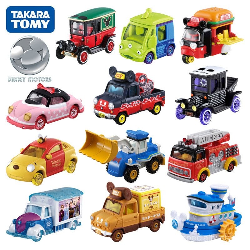 Tomy Tomica รุ่นรถเข็นโลหะผสม DM Series Toy Story มิกกี้มินนี่ฮูดีโดนัลด์ดั๊ก e7xa