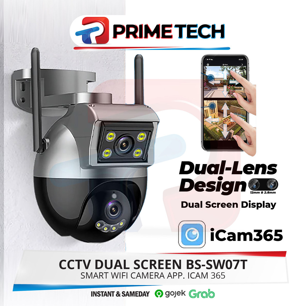 กล้องวงจรปิด DUAL SCREEN BS-SW07T แอพกล้อง Wifi อัจฉริยะ ไอแคม 365 - ไพรม์เทค