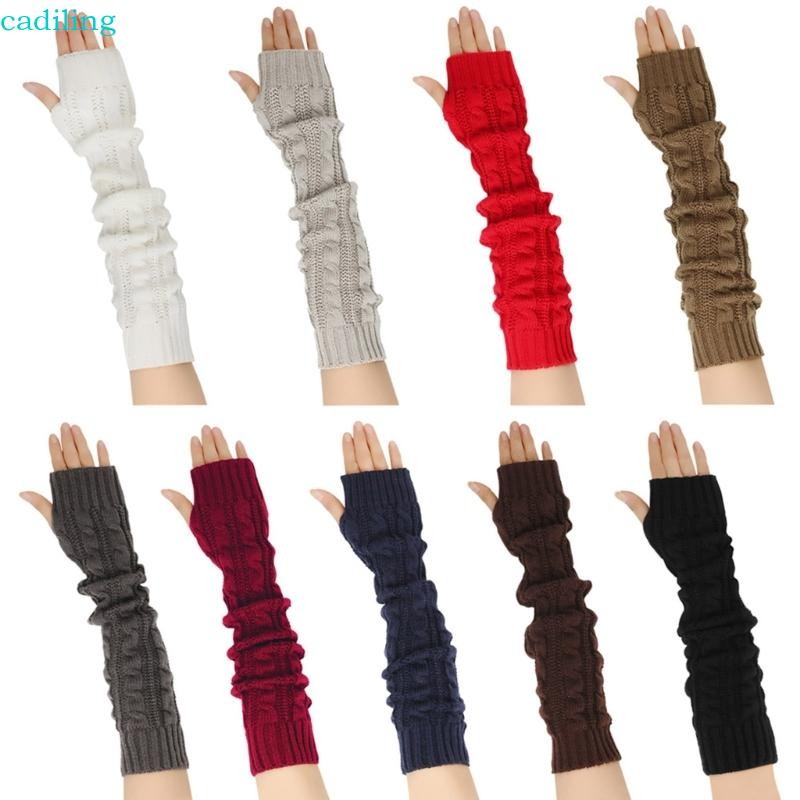 Cadiling สตรีวินเทจแขนฤดูหนาวข้อมือถุงมืออุ่นข้อมือถุงมือ Y2K ถุงมือ Fingerless สําหรับปาร์ตี้ฮาโลวีน