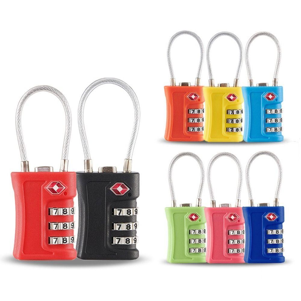 Backstage Customs รหัสผ่านล็อค, TSA Anti-theft 3 หลักรหัสล็อค, ทนทานเครื่องมือรักษาความปลอดภัยกุญแจเชือกลวดกระเป๋าเดินทางรหัสล็อคกระเป๋าเดินทาง