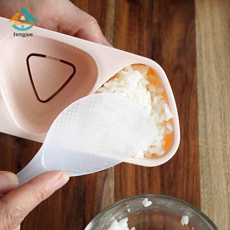 Fengjue ซูชิ DIY แม่พิมพ์ Onigiri ข้าวอาหารกดสามเหลี่ยม Sushi Maker แม่พิมพ์ซูชิชุดญี่ปุ่นอุปกรณ์ครัวสําหรับ Home ขนม TH