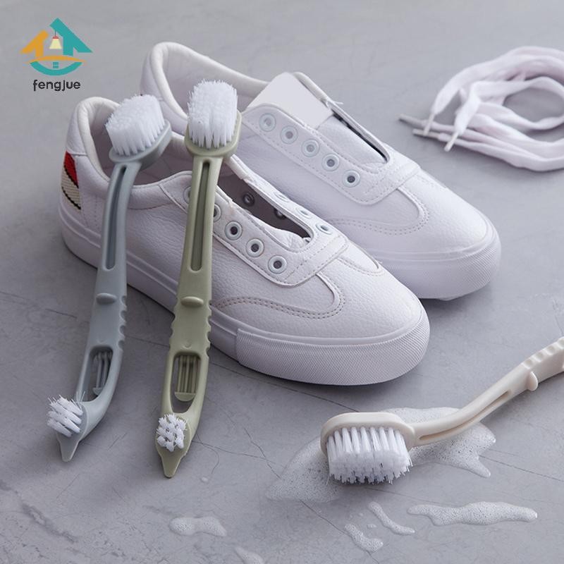 Fengjue Double-end รองเท้าแปรงทําความสะอาดรองเท้าผ้าใบรองเท้าสีขาวแปรงทําความสะอาดมัลติฟังก์ชั่แปรงทําความสะอาดในครัวเรือนเครื่องมือซักรีด TH