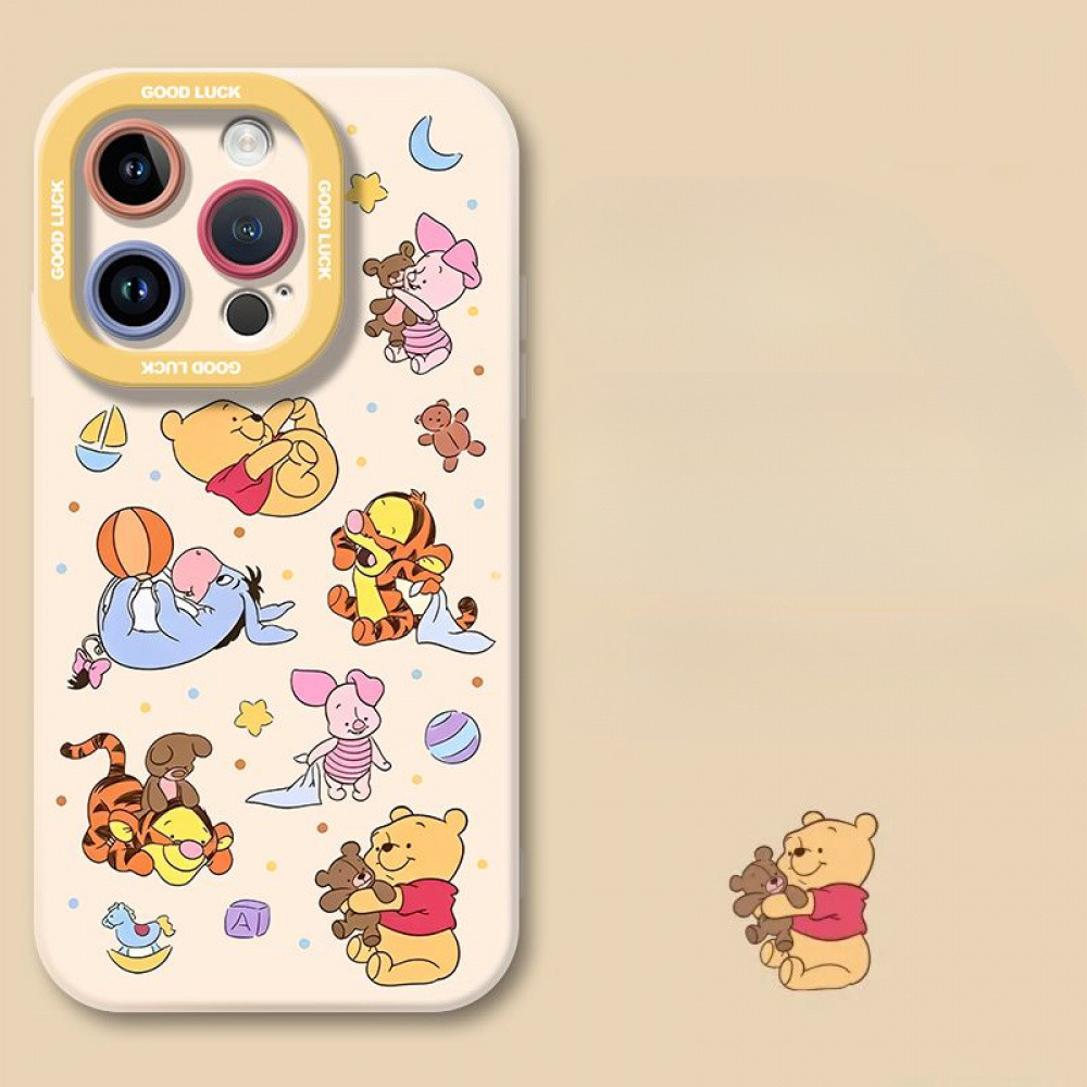 แฟชั่น คอลเลกชันการ์ตูนน่ารักเคสโทรศัพท์สําหรับ iPhone16/15/14/13/MINI/12/11/Pro MAX/X/XS/XR/7/8/6 กันกระแทกและ drop-proof ครอบคลุมเต็มรูปแบบซิลิโคนเหลวนักเรียนป้องกันกรณี