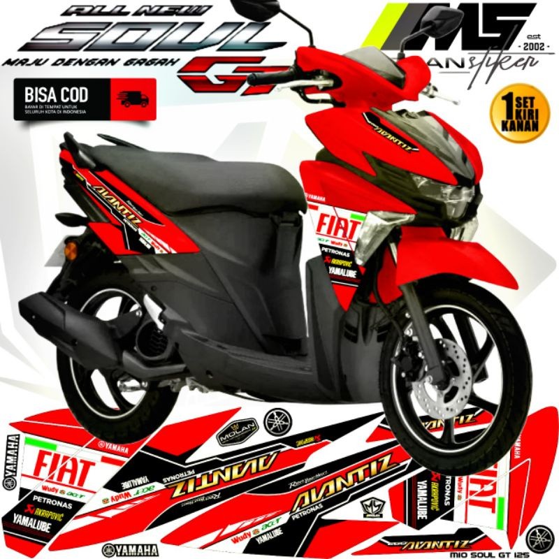 สติ๊กเกอร์รูปลอก Striping Variation Mio Soul Gt 125 2015-2023 ใหม่ Yamaha Mio Soul Gt 125 Led Yamaha