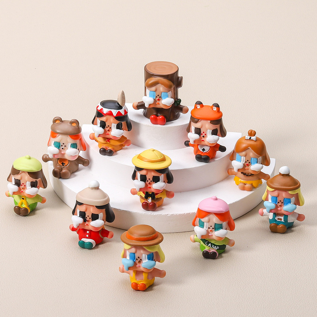 11 ชิ้นภาพวาดนั่ง Cry Girl 3D เรซิ่น Charms สําหรับ DIY (1-353)