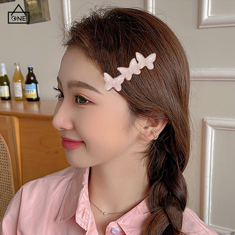 COD ผีเสื้อหัวใจคลิปผม End เรซิ่นคลิปผมหน้าม้าผู้หญิงหวาน Fairy Stick คลิปปากเป็ด-a.one
