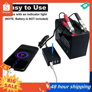 พร้อมสต็อก ชาร์จ DC แบบพกพา 12V/24V ถึง 5V 4-Port Usb Charger Usb Charger Multiport Usb Charger พร้อมคลิปแบตเตอรี่สําหรับโทรศัพท์สมาร์ทและแท็บเล็ตอื่นๆ