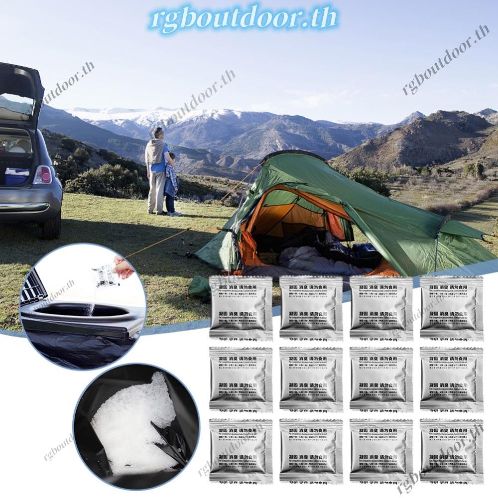 48 ชิ้น Liquid Waste Gelling Powder Rapid Camping Toilet Gel สําหรับฉุกเฉินกลางแจ้ง