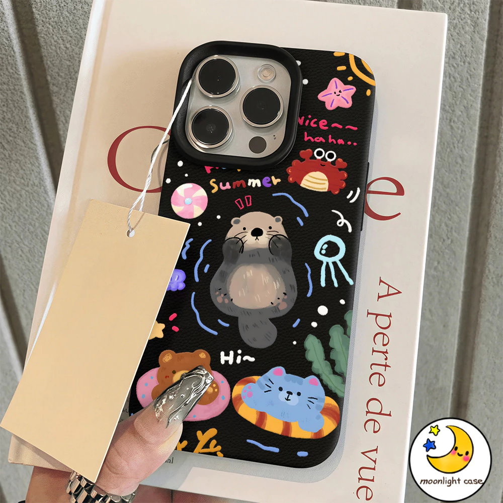 🎗 GOOD 🎗 เคสคู่ เคสเหมือนเปลือกลิ้นจี่ สัตว์เล็ก ตัวการ์ตูน น่ารัก สําหรับ IPhone 16 15 14 13 7 8plus Pro Promax XR XS