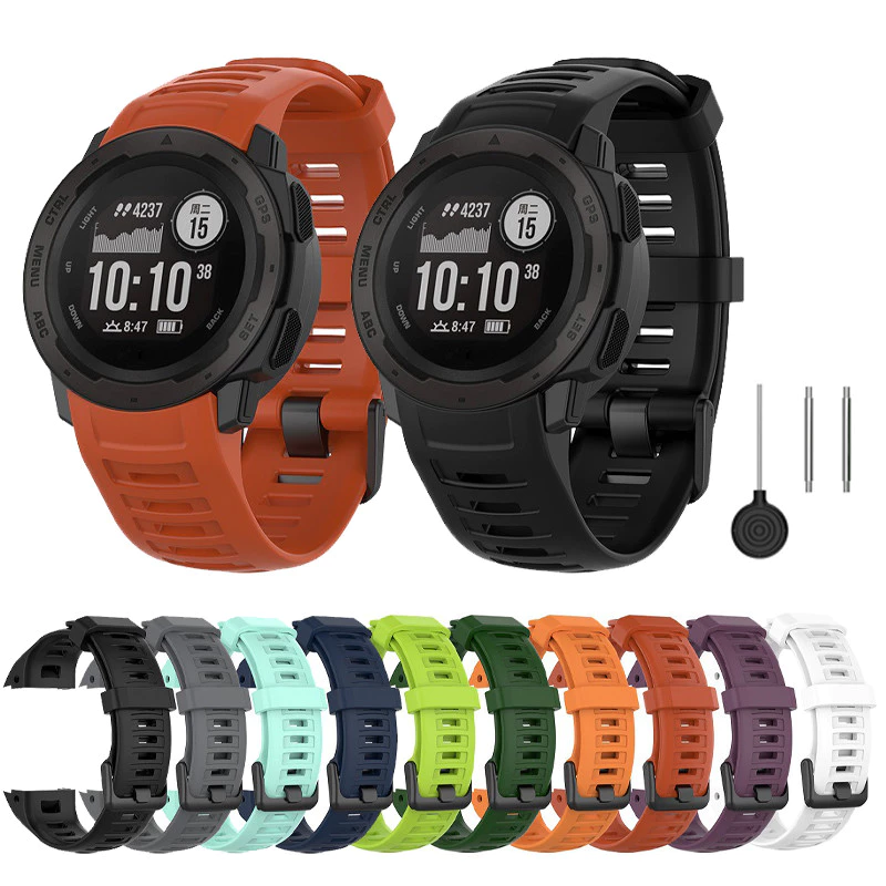 สายนาฬิกาซิลิโคนทนทานสําหรับ Garmin Instinct 2